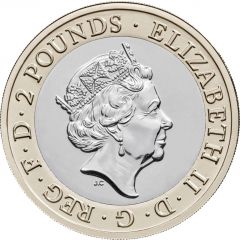 2 Pounds - Elizabeth II 5th portrait, 75th VE Day