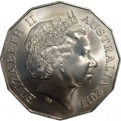 50 Cents - Elizabeth II 4th Portrait - Platinum Wedding Anniversary