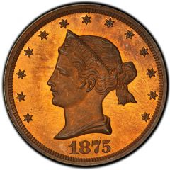 20 Cents `1875` Pattern, copper