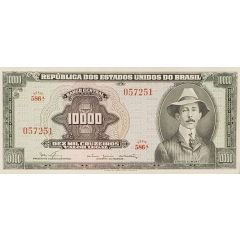 10 Cruzeiros Novos overprinted on P# 182B