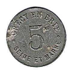 5 Centimes Crecy en Brie
