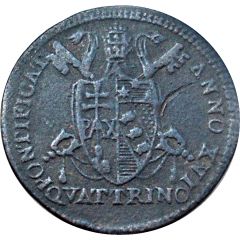 1 Quattrino - Pius VII Inscription divided by line