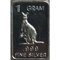1 Gram Silver Kangaroo Art Bar