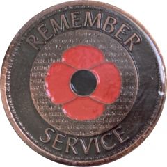 Medal - Remember Service - Red Poppy Military Medal
