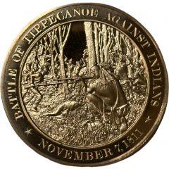 Medal - History of the United States Battle of Tippecanoe Against Indians