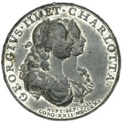 Medalet - George III Coronation, B.G., white metal