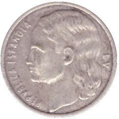 1 Peseta - II Republic replica , 1937