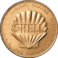 Token - Shell`s Mr. President Coin Game One Dollar - Shell Emblem