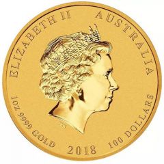 100 Dollars - Elizabeth II 4th Portrait - Dragon and Phoenix - Gold Bullion Coin