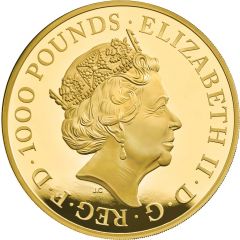 1000 Pounds - Elizabeth II Falcon of Plantagenets, Gold Proof