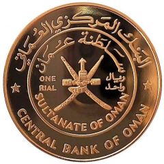 1 Rial - Qaboos 29th National Day, Gold