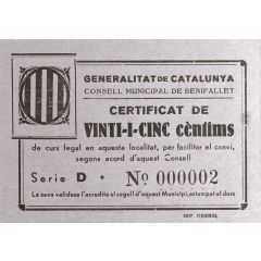 25 Céntimos Benifallet