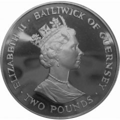 2 Pounds - Elizabeth II Emperor Moth - Silver