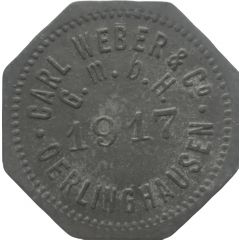 50 Pfennig - Oerlinghausen Carl Weber and C° G.m.b.H.