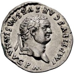Denarius - Titus TR P VIIII IMP XIIII COS VII P P