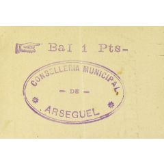 1 Peseta Arsèguel