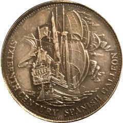 Sixteenth Century Spanish Galleon 1 oz. Silver