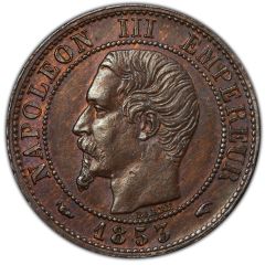 1 Centime - Napoleon III head without wreath