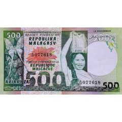 500 Francs / 100 Ariary