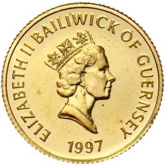 5 Pounds - Elizabeth II Golden Wedding - Gold