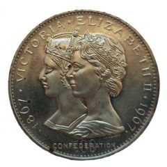 Medal - Confederation Centennial Victoria and Elizabeth II