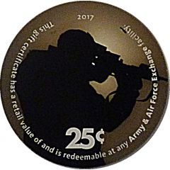 25 Cents - AAFES Gift Certificate 16H25
