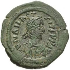 10 Nummi - Anastasius I Dicorus CONCORD, Constantinopolis, Large Module
