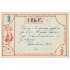 1 Rigsbankdaler - Christian VIII Handelsstederne i Grønland