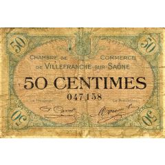 50 Centimes - Chambre de Commerce de Villefranche-sur-Saône 69