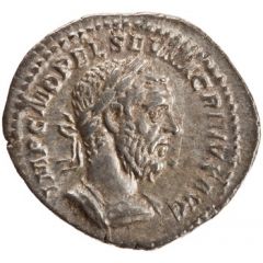 Denarius - Macrinus PONTIF MAX TR P COS P P, Fides