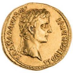Aureus - Tiberius and Augustus DIVOS AVGVST DIVI F