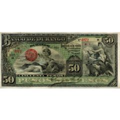 50 Pesos El Banco de Durango