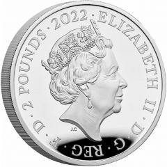 2 Pounds - Elizabeth II George I, Silver Proof