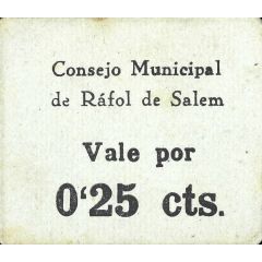 25 Céntimos Ráfol de Salem