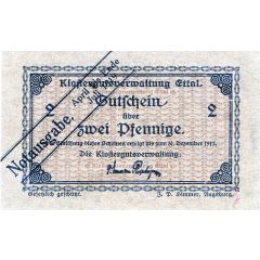 2 Pfennig Klostergutsverwaltung Ettal