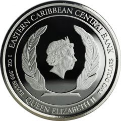 2 Dollars - Elizabeth II Nature Isle, Colourised