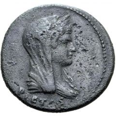 Dupondius - Livia IMP T CAES DIVI VESP F AVG P M TR P P P COS VIII RESTITV, Pietas