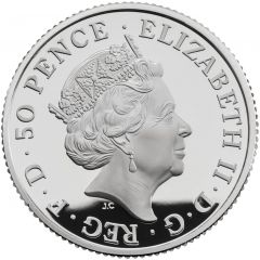 50 Pence - Elizabeth II 5th portrait, 1/4 oz Fine Silver
