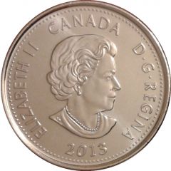 25 Cents - Elizabeth II De Salaberry, colored