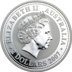 2 Dollars - Elizabeth II 4th Portrait - Year of the Tiger - Silver Bullion Coin