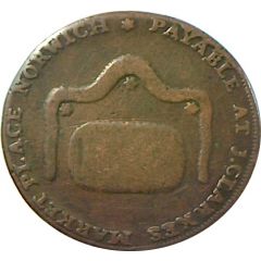 1/2 Penny Norfolk - Norwich / J. Clarke