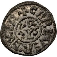 Denier - Charlemagne Arles mint, monogram