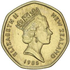 2 Dollars - Elizabeth II 2nd portrait; Pattern - Heptagonal