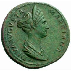 Sestertius - Ulpia Marciana EX SENATVS CONSVLTO S C, Vesta