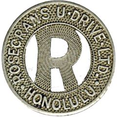 1 Fare - Rosecrans U Drive Ltd. Honolulu, Hawaii