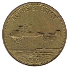 Shell Token - Man in Flight - Louis Blériot Brass, rond