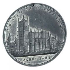 Medal - William IV St John`s Church, white metal