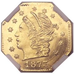 ¼ Dollar California Territorial Gold `Liberty Head`