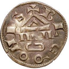 Denier at temple - Immobilization in the name of Charles the Simple