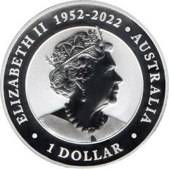 1 Dollar In the name of Elizabeth II, 6th Portrait - Emu - Colored